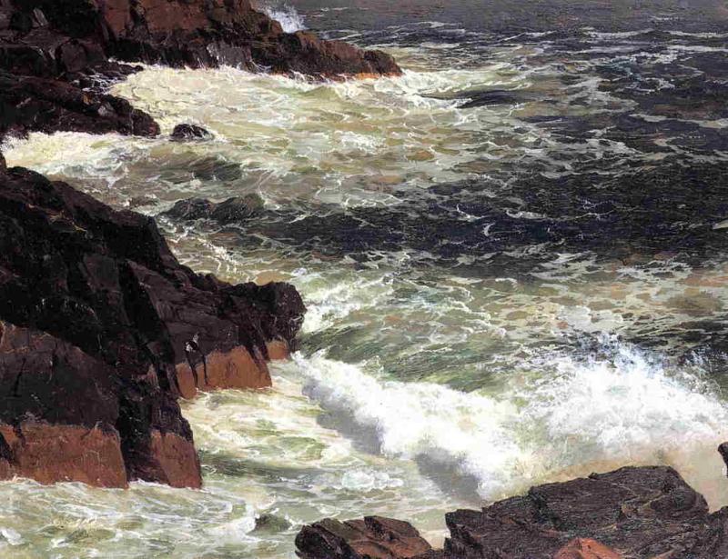 Frederic Edwin Church Rough Surf, Mount Desert Island Sweden oil painting art